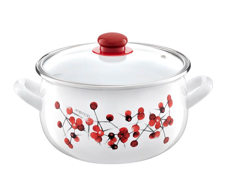 Oala email cu capac 20cm/4,2l holly