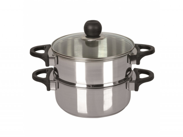 Oala pentru gatit la aburi, inox, 3 piese, capacitate 2 litri, colectia vikos