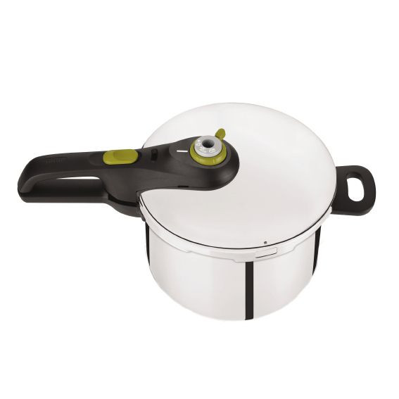 Oala sub presiune tefal secure 5 neo, capacitate 6 litri, inox, argintiu, inductie