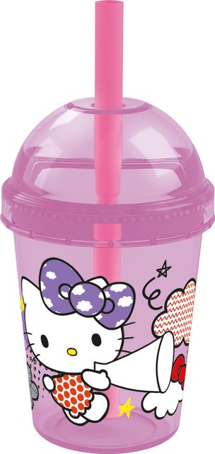 Pahar cu pai hello kitty