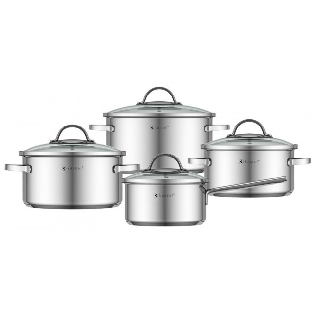 Resigilat: set oale inox kassel, 8 piese, capace, inductie, seria alice