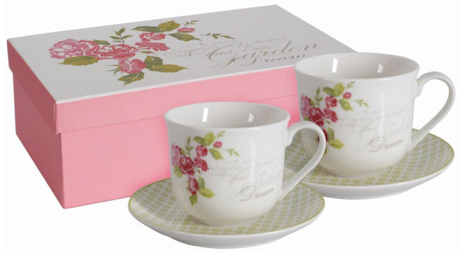 Set 2 cani 250ml + cutie cadou garden