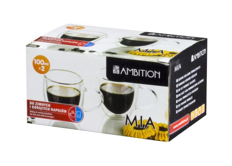 Set 2 cani termorezistente 100ml mia