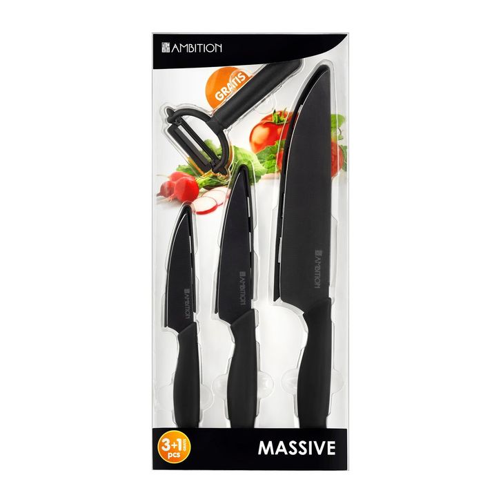 Set 3 cutite ceramice + curatator legume massive