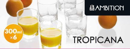 Set 6 pahare 300ml tropicana