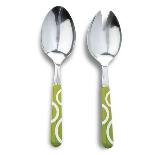 Set de tacamuri pentru salata nava, 2 piese, verde