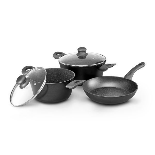 Set oale cu capac 20cm, 24cm + tigaie 24cm (5piese) mistral