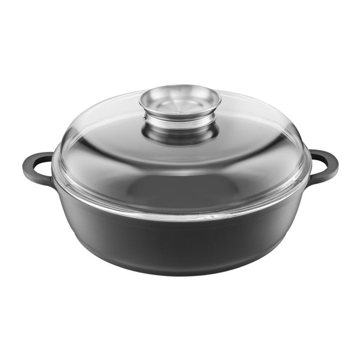 Tigaie adanca prajire cu invelis teflon platinum plus 28cm taurus