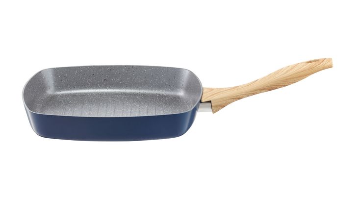 Tigaie grill 26x26cm acoperire qualum basic stone + separator nordic