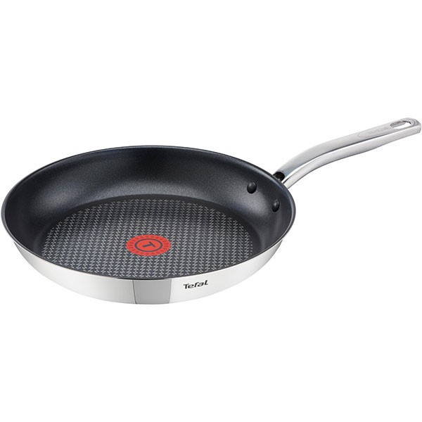 Tigaie inox cu interior anti-aderent tefal intuition, diametru 24 cm, inductie
