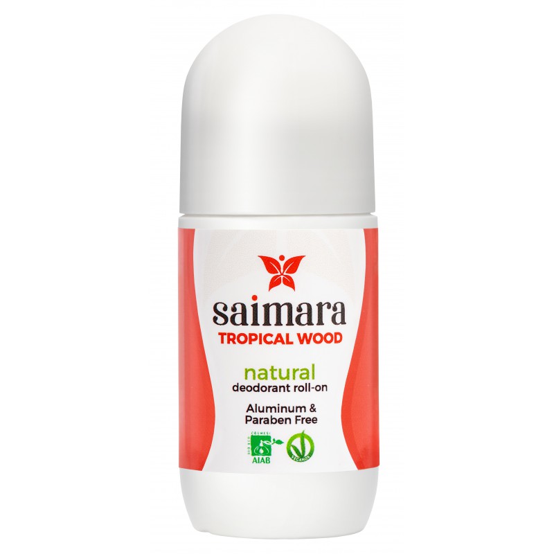 Saimara Deodorant bio Tropical Wood roll-on cu bicarbonat de sodiu 50ml