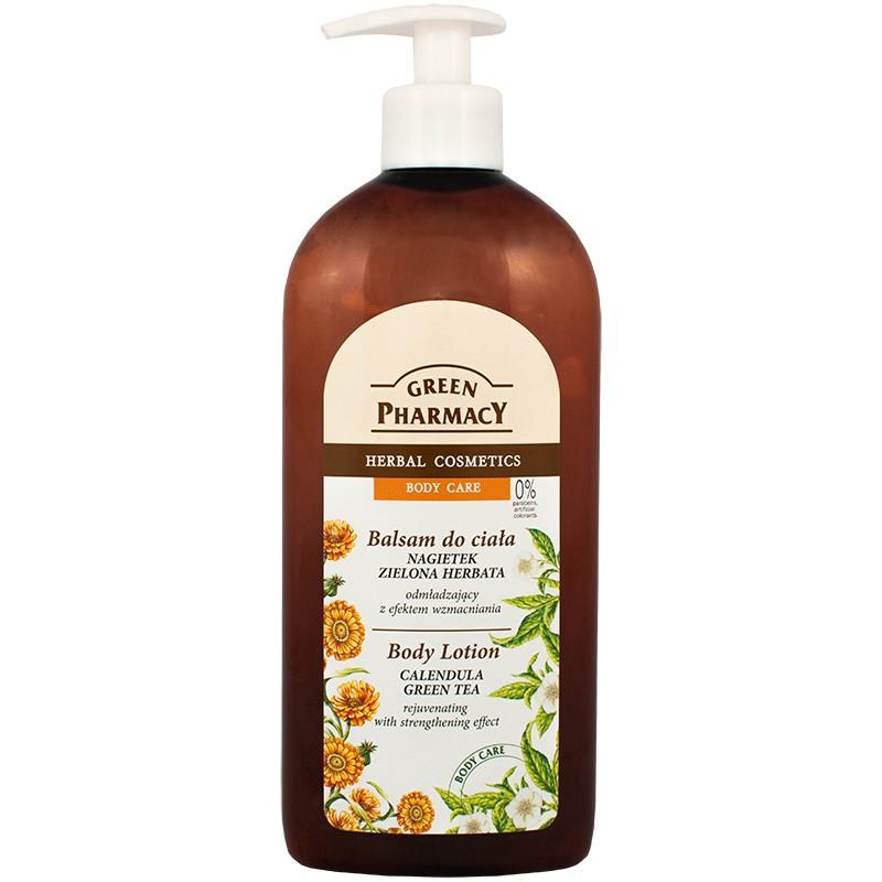 Lotiune de corp extract de galbenle si ceai verde 500 ml green pharmacy