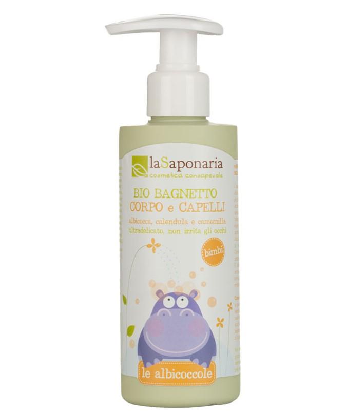 Sampon fara lacrimi pentru par si corp bebe lasaponaria 190ml