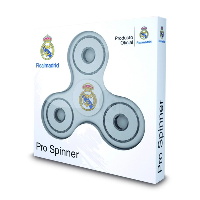 Jucarie spinner alb cu real madrid