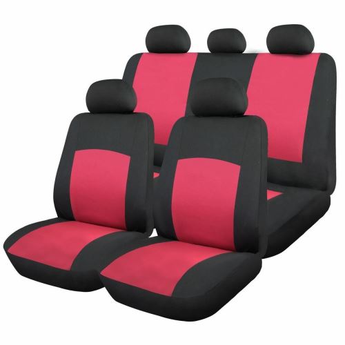 Huse scaune auto rogroup oxford rosu 9 bucati