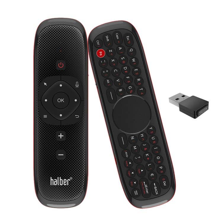 Telecomanda smart cu tastatura full qwerty cu incorporand tehnologia air mouse