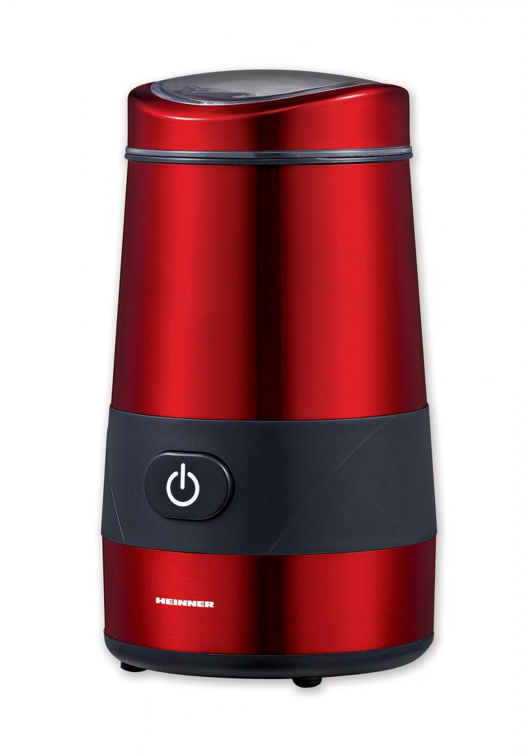 Rasnita electrica heinner hcg-200red, 200 w, 60 g, interior inox, rosu
