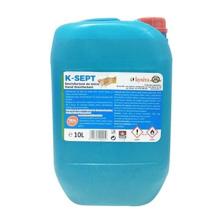 Lichid Dezinfectant de Suprafete, pe baza de Alcool 75%, K-Sept 10 litri