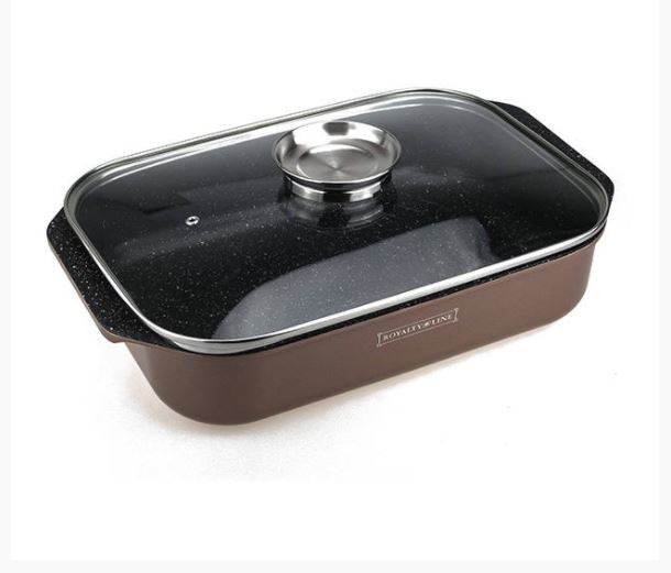 Tava roaster marmorata 34 cm royalty line rl-arg34ml maro
