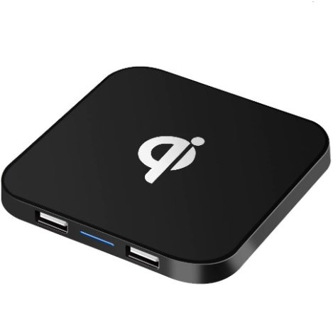 Incarcator wireless qi charging pad, usb hub 2 porturi