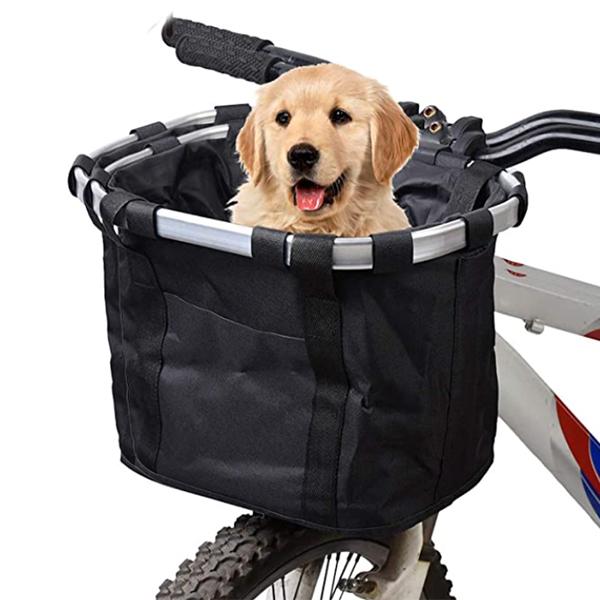 Cos de bicicleta pentru animalele de companie, aexya, negru