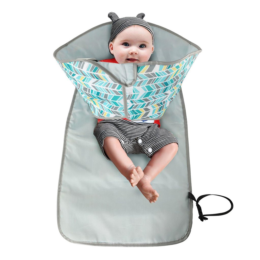Saltea portabila pentru schimbat scutece pentru copii, aexya, multicolor