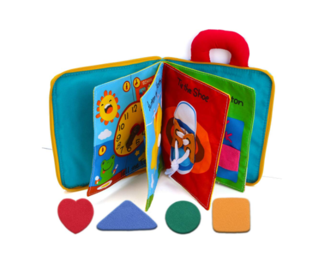 Carte pentru copii mici, aexya, material textil, 24 x 17 cm, multicolor