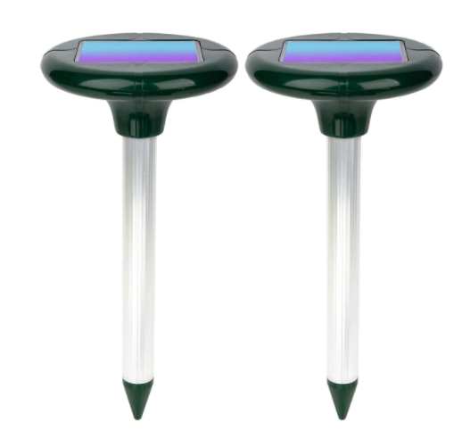 Set de 2 aparate solare ultrasonice contra cartite, soareci, popandai si alte rozatoare, aexya, verde cu alb