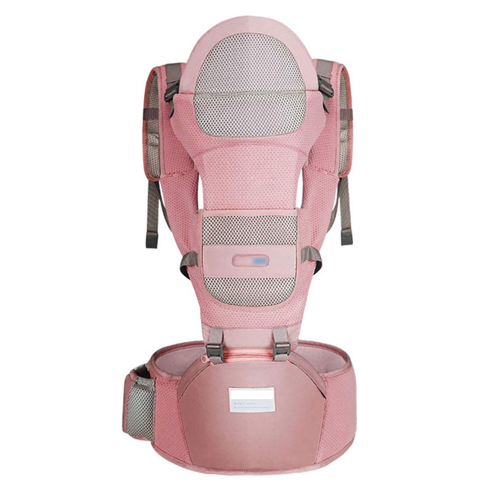 Marsupiu ergonomic cu scaunel si aerisire, aexya, roz