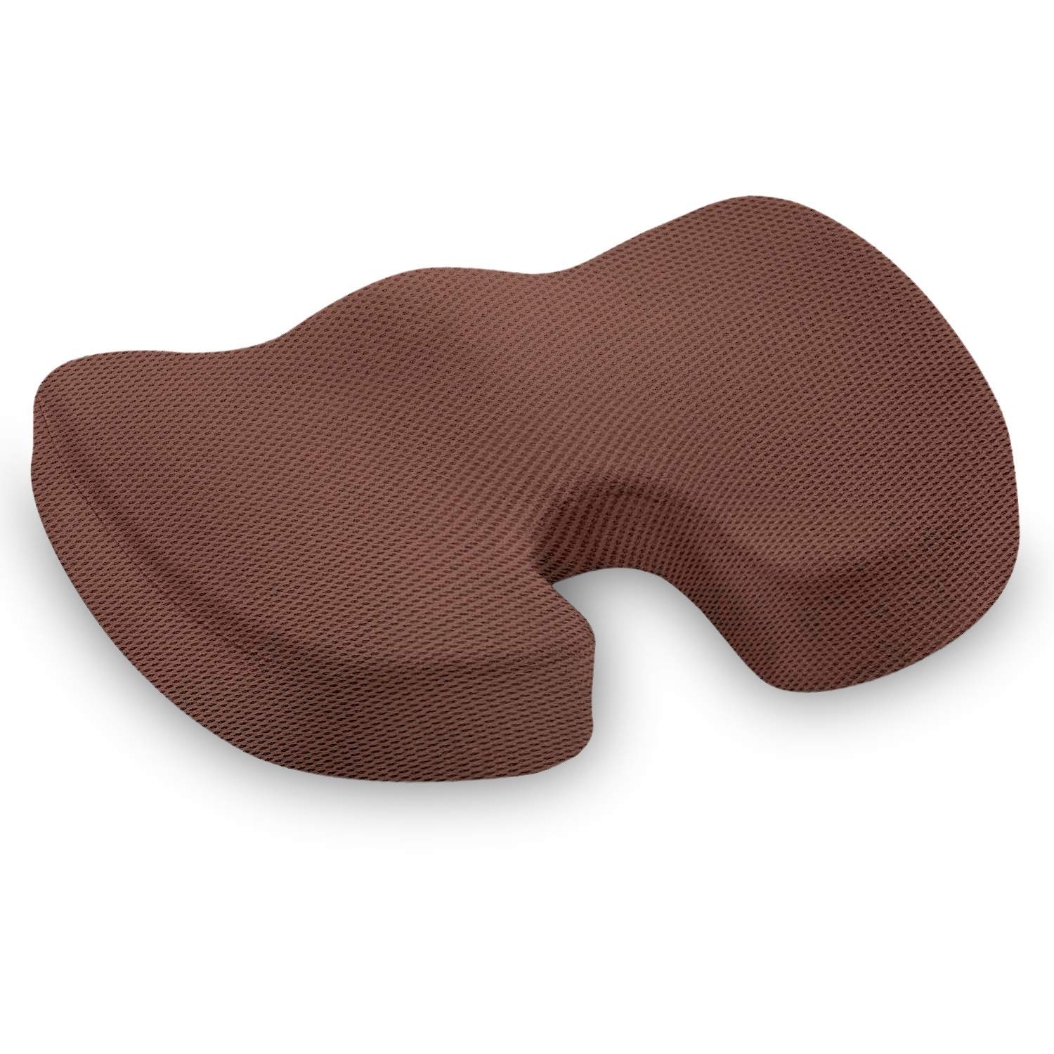 Perna ortopedica cu gel pentru sezut, utila pentru sciatica si alungarea durerilor de spate, aexya, maro