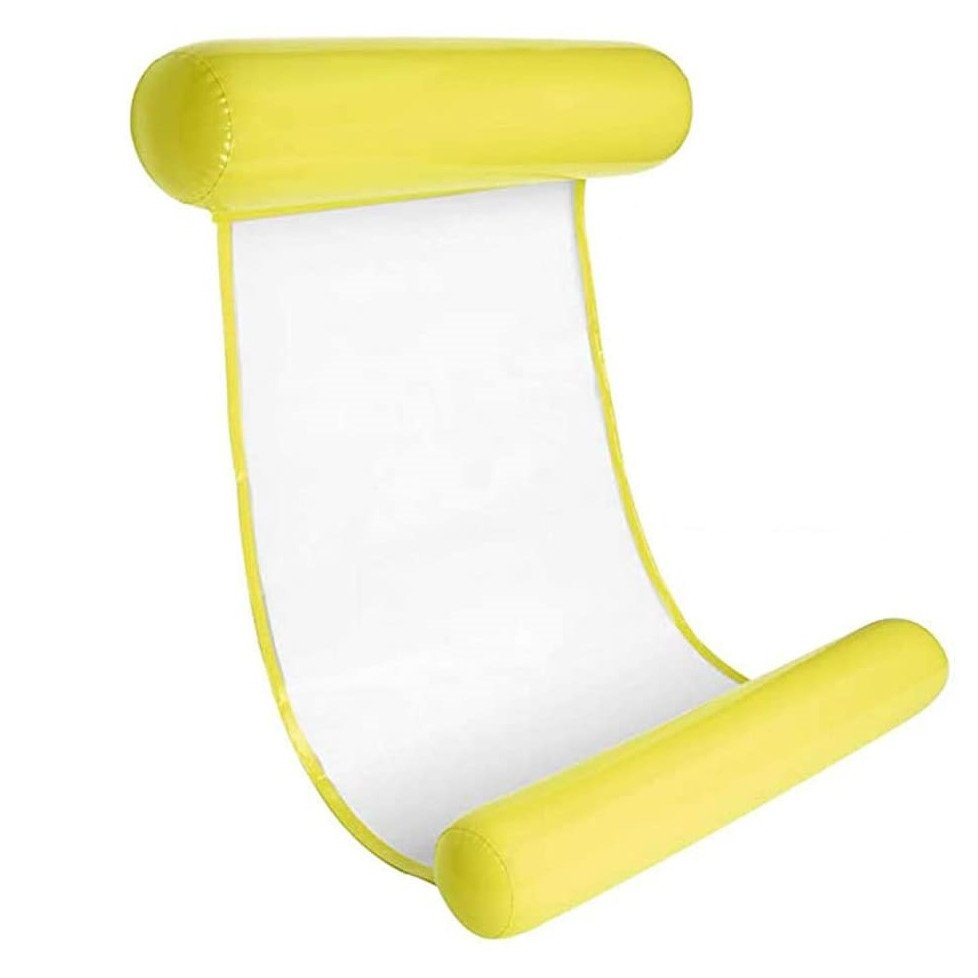Hamac gonflabil de apa pentru mare sau piscina, pentru adulti si copii, aexya, galben