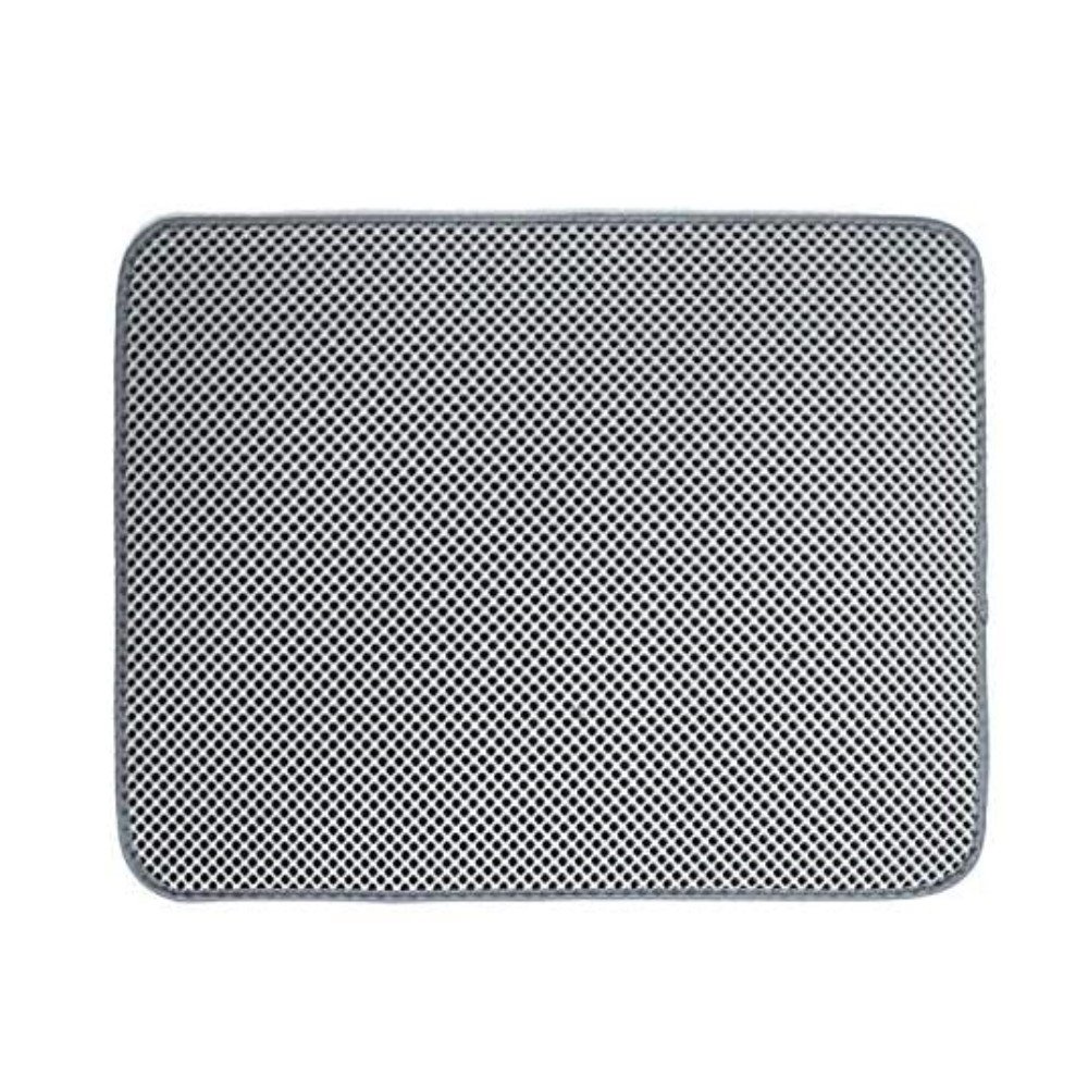 Covor pentru colectarea granulelor de nisip pentru pisici, aexya, gri, 75 x 61 cm