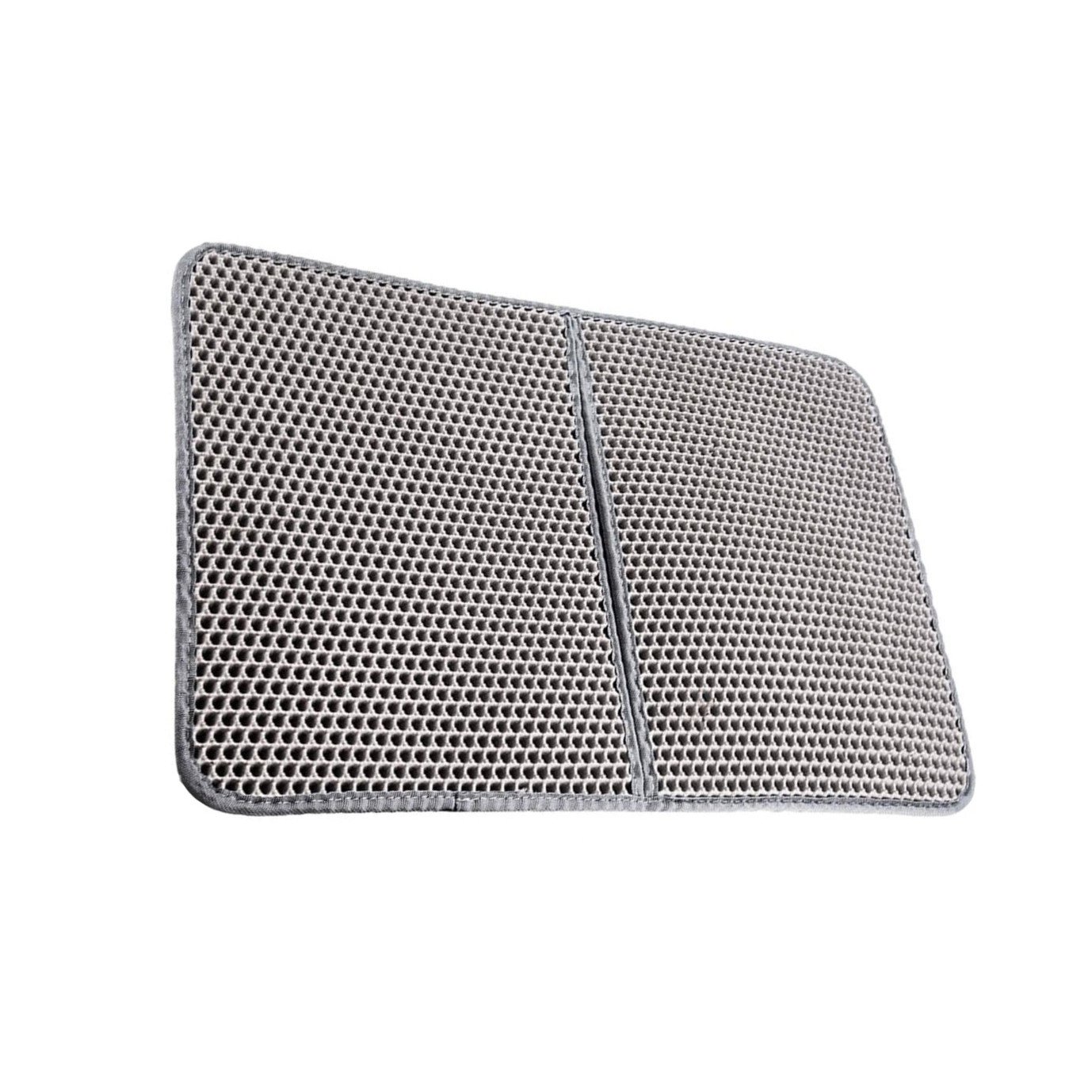 Covor pentru colectarea granulelor de nisip pentru pisici, pliabil, aexya, gri deschis, 60 x 45 cm