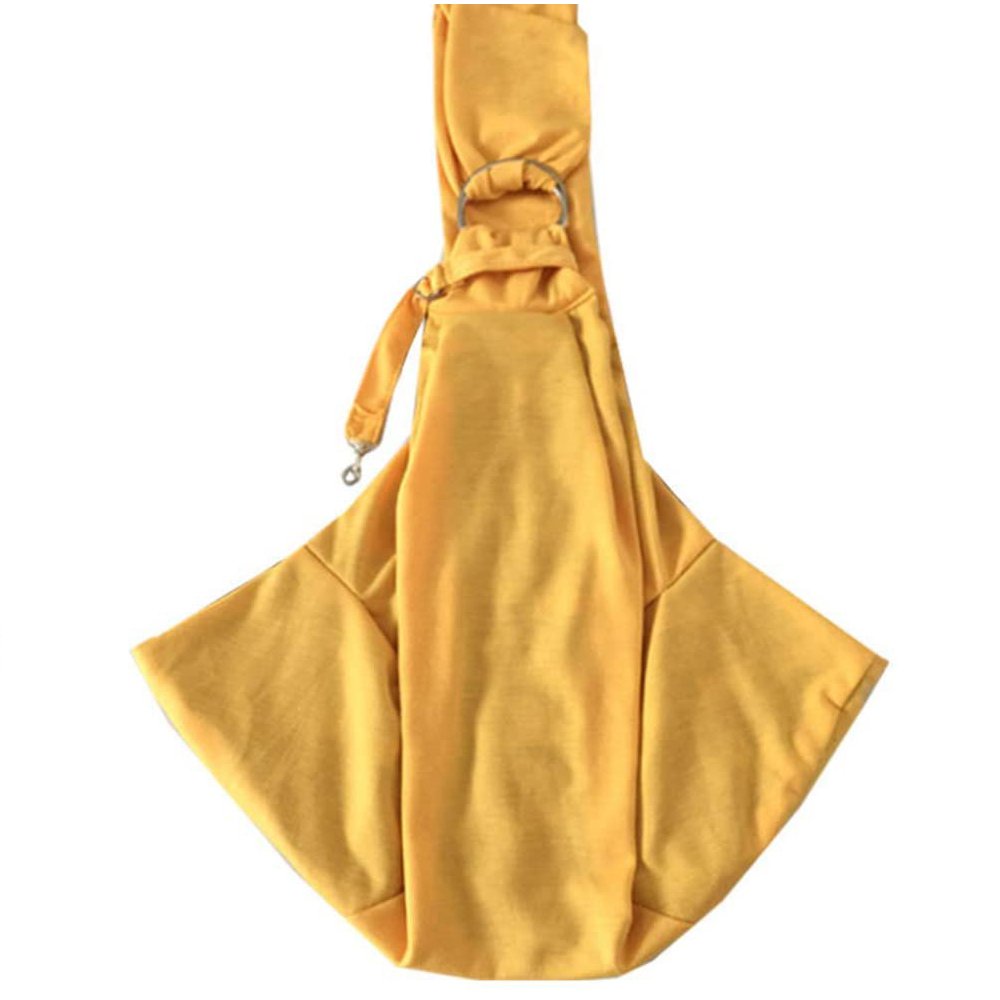 Geanta de umar tip sling pentru caini, pisici si alte animale, aexya, galben