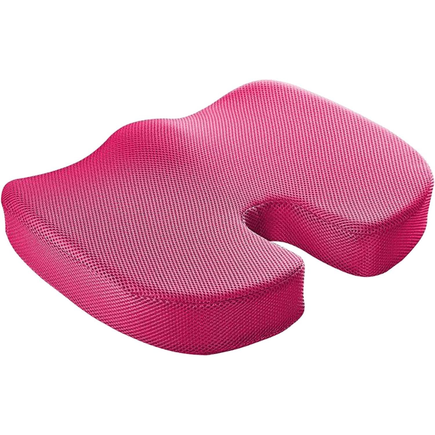 Perna ortopedica cu gel pentru sezut, utila pentru sciatica si alungarea durerilor de spate, aexya, roz