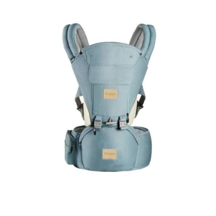Marsupiu ergonomic cu scaunel si aerisire, aexya, turquoise