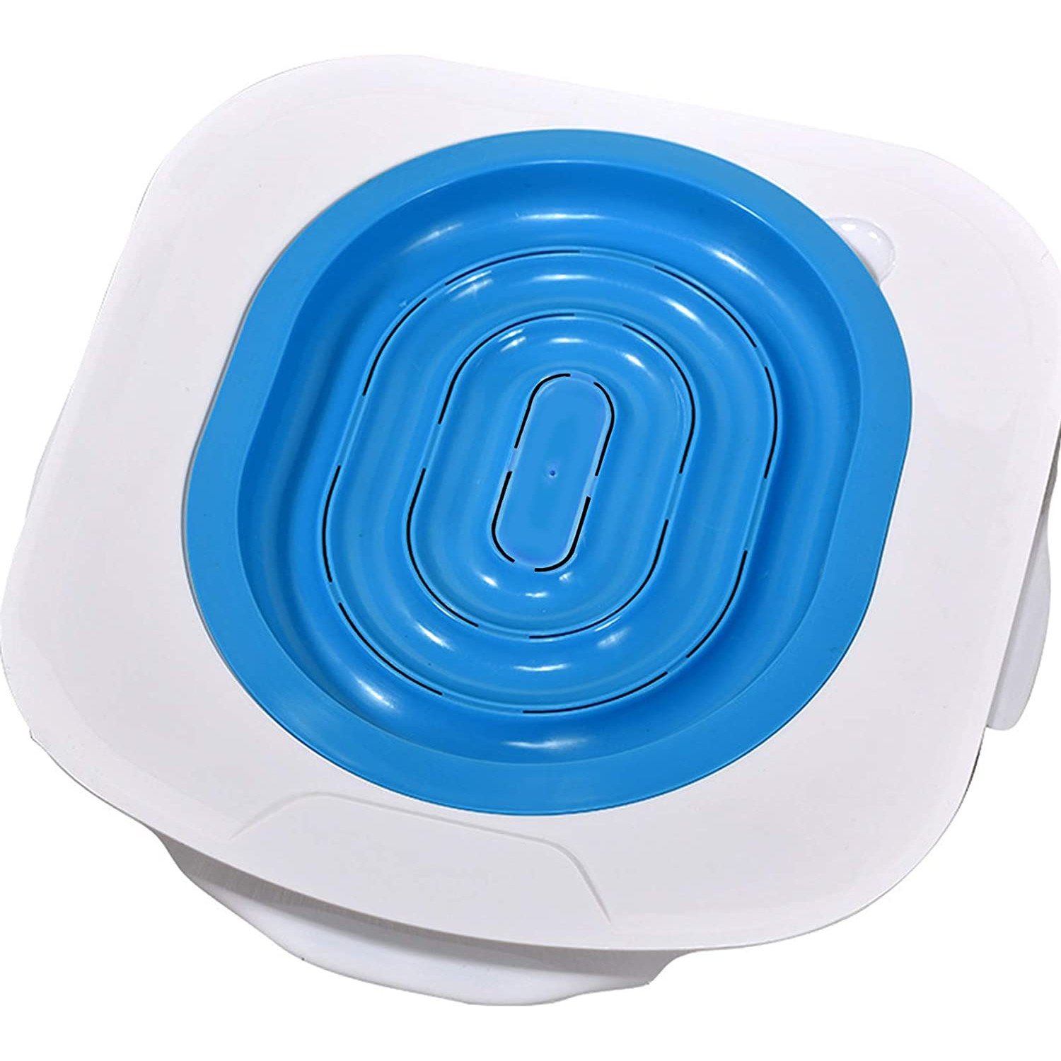 Adaptor de toaleta pentru pisici, aexya, albastru cu alb