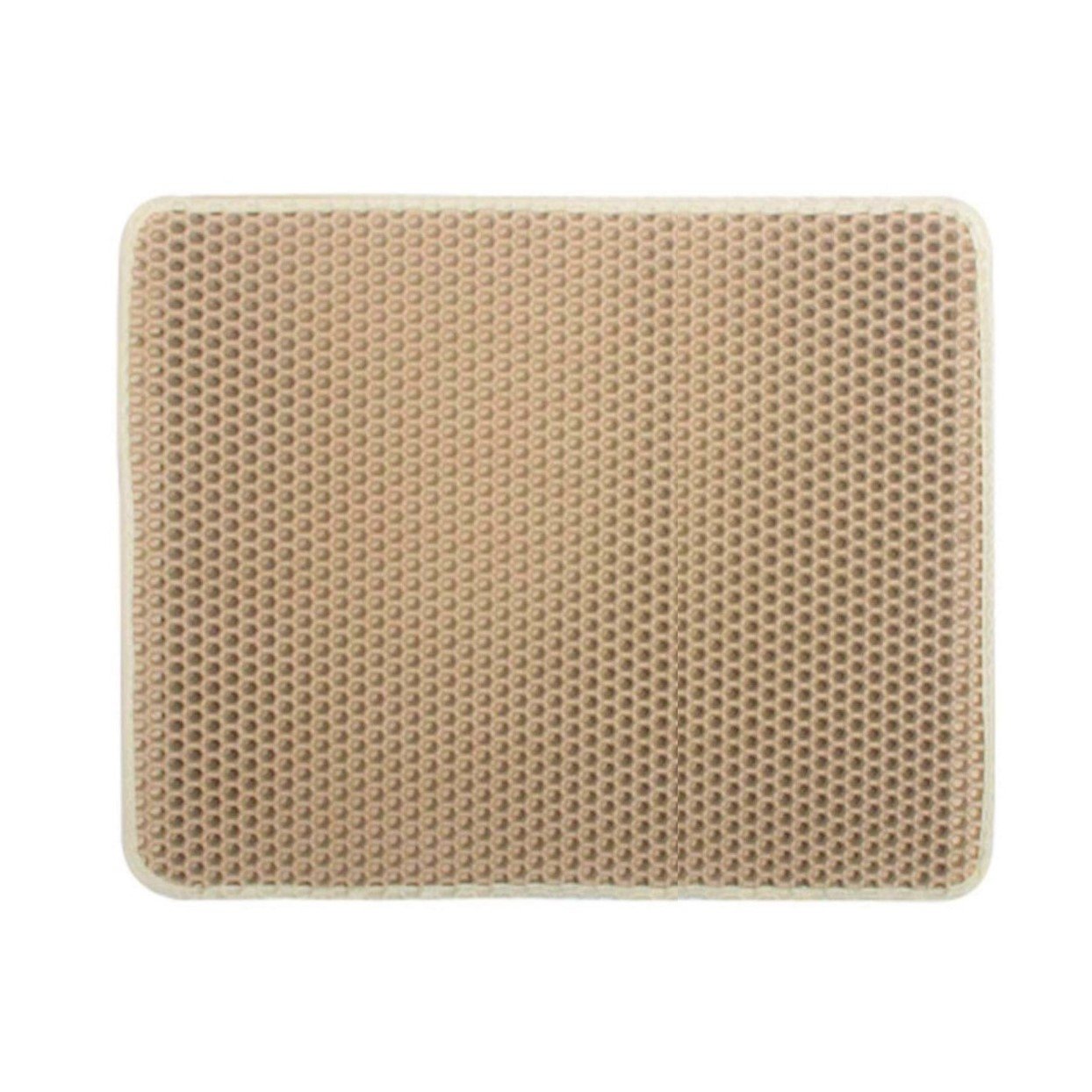 Covor pentru colectarea granulelor de nisip pentru pisici, AEXYA, Beige, 60 x 46 cm