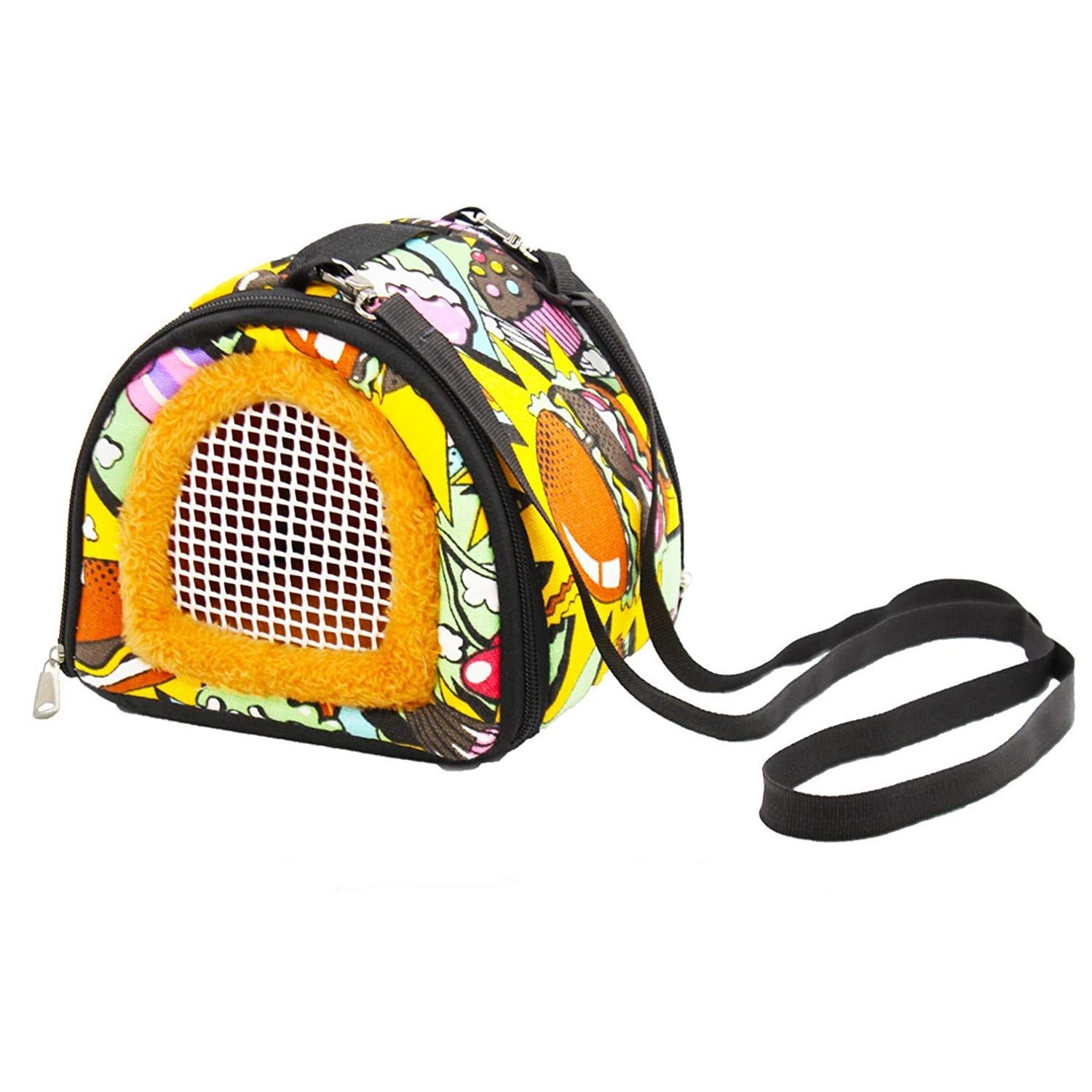 Geanta de transport pentru hamsteri si animale de companie mici, aexya, multicolor
