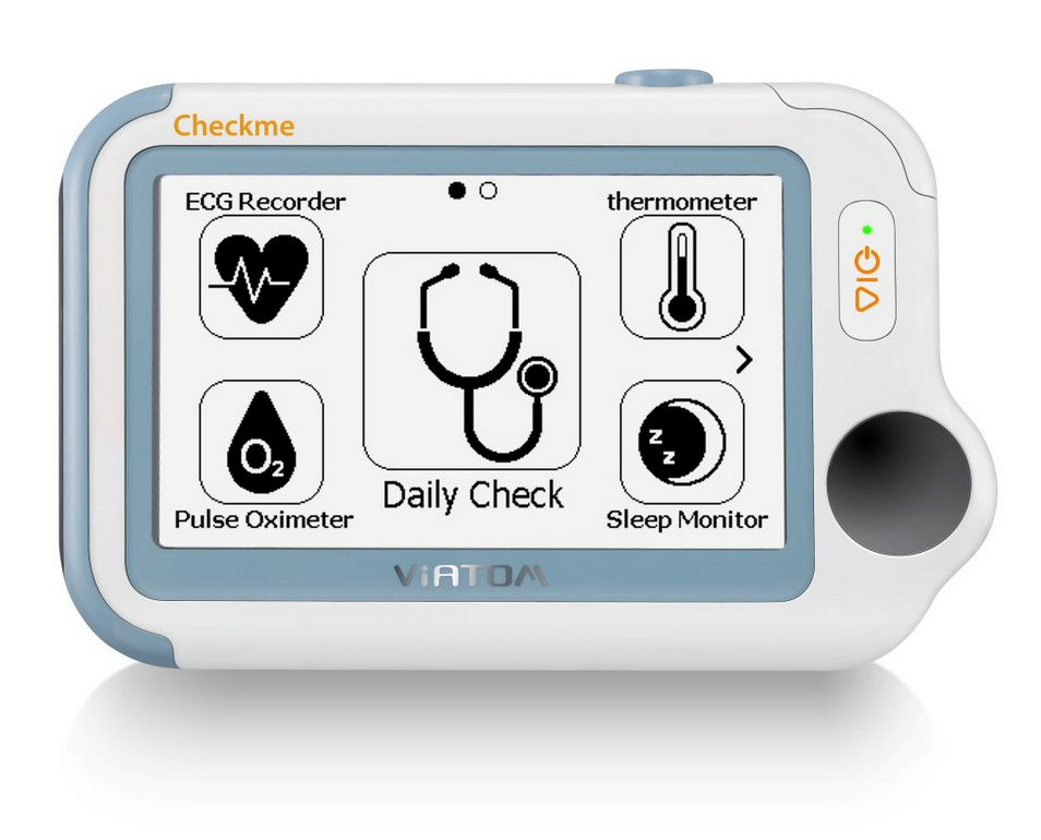 Checkme pro - monitor multifunctional portabil cu eran tactil: ecg, spo2, puls, pedometru, termometru
