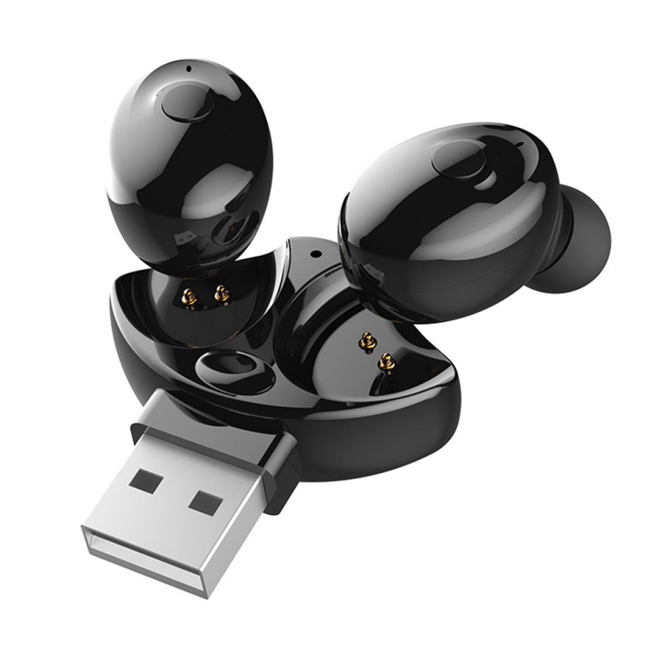 Hbq-xg17 casti bluetooth cu suport dublu usb, v5.0+edr, 4ore convorbiri si muzica