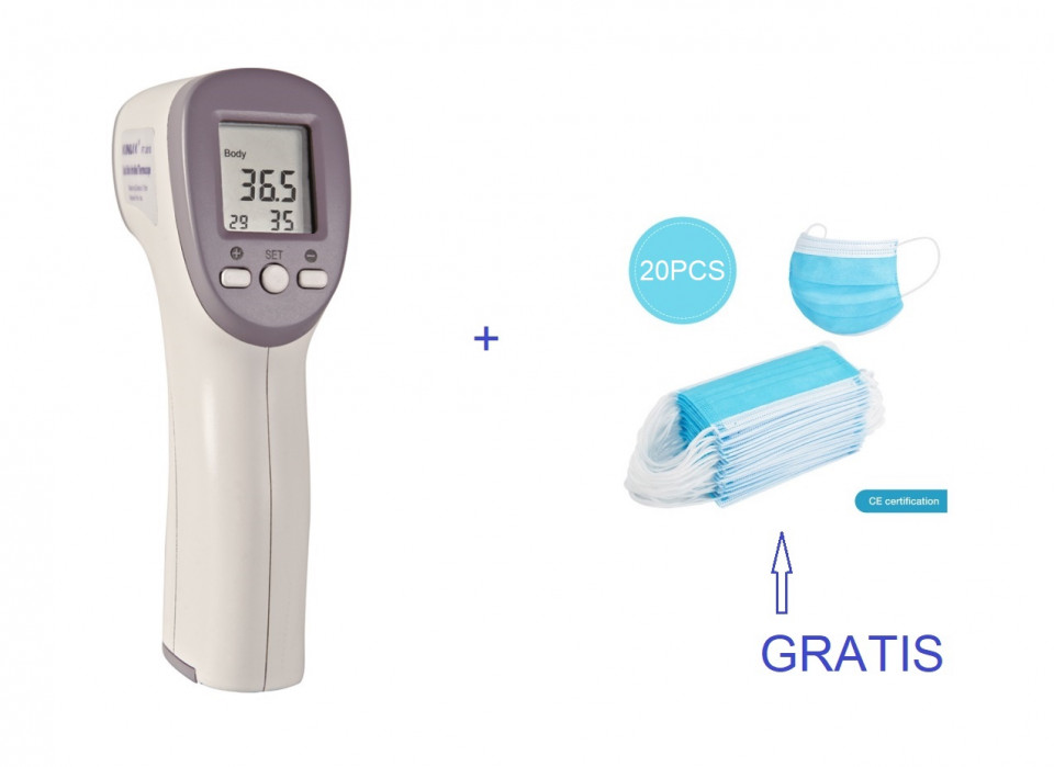 Kinlee ft-3010 termometru ir, non-contact, certificat ce si validat ms, pentru adulti si copii