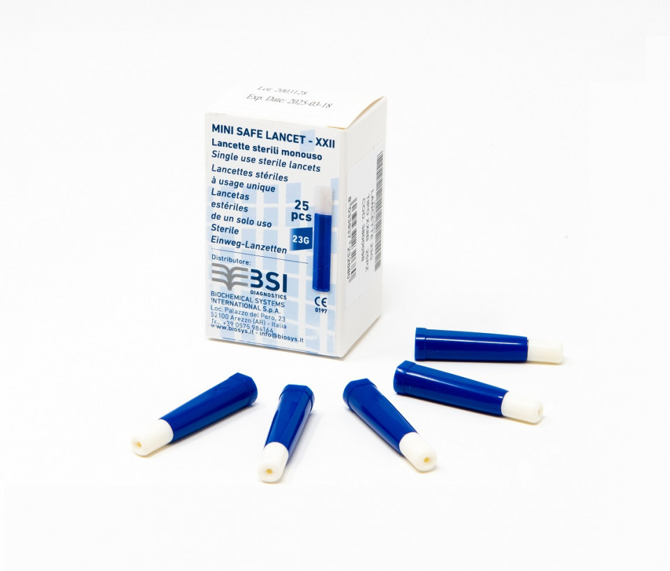 LANCETTE 23G - Ace sterile, cu auto-intepare, 25buc/set