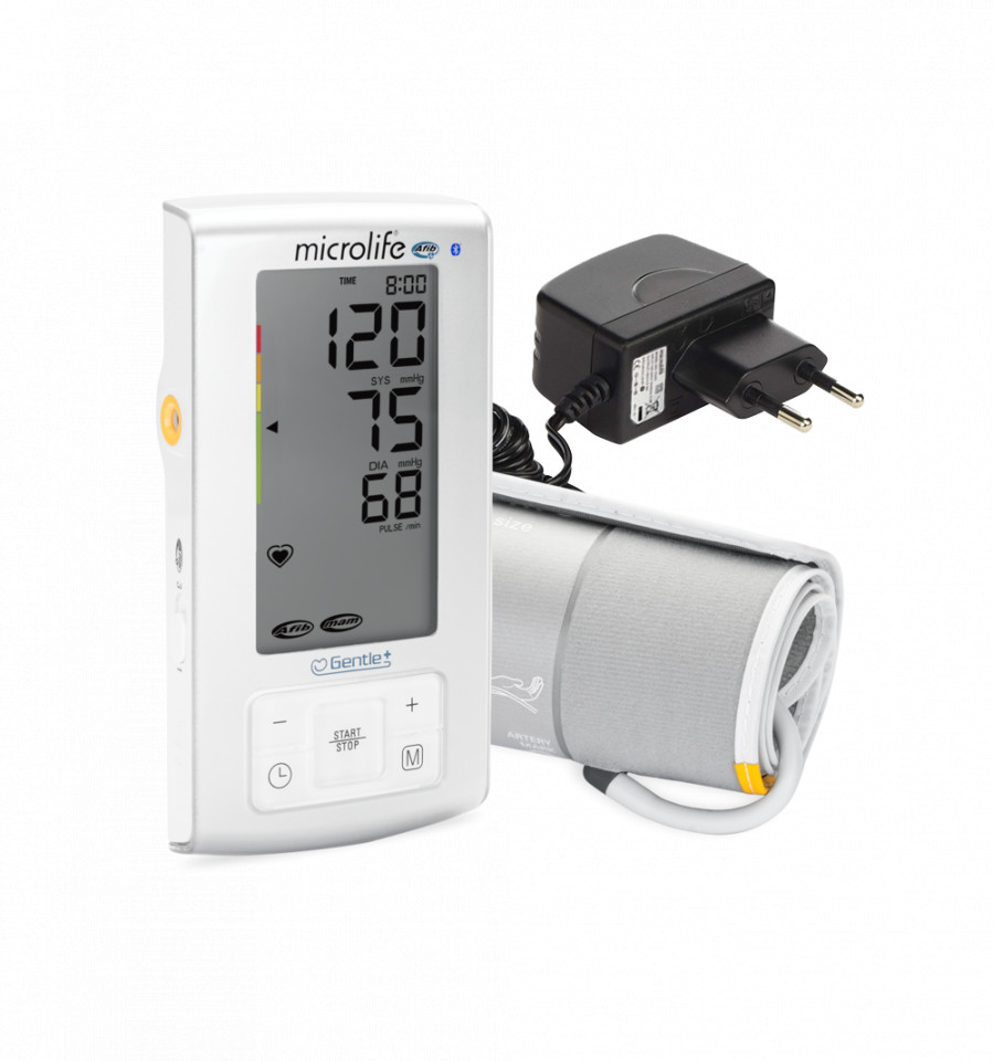 Microlife bp a6 bt- tensiometru electronic de brat cu bluetooth, adaptor inclus