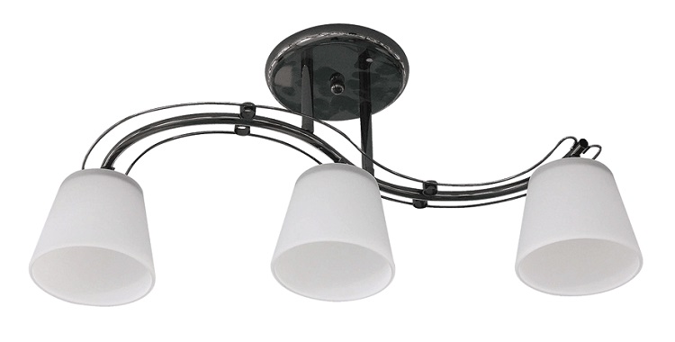 Lustra erste aria crom cu alb 3xe27