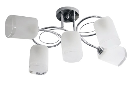 Lustra erste calypso crom cu alb 5xe27