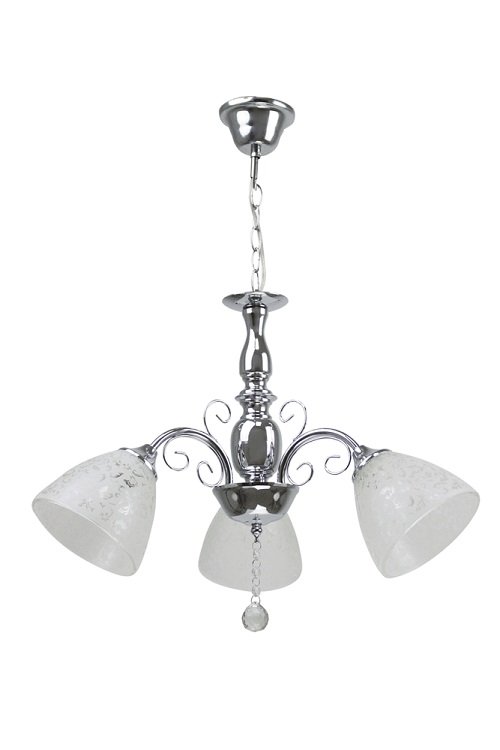 Lustra dorya silver alb+crom 3xe27 60w