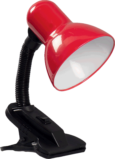 Lampa birou clip rosu 1xe27 60w erste