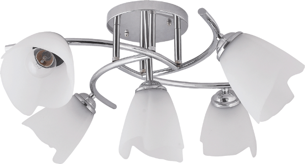 Lustra erste silvia crom cu alb 5xe27