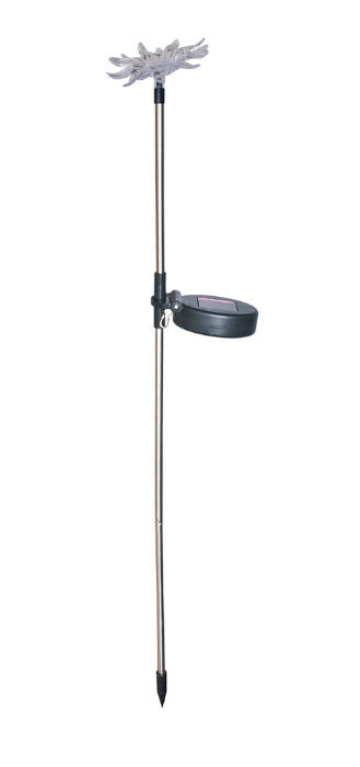 Lampa solara led marga crom 12x12x80cm